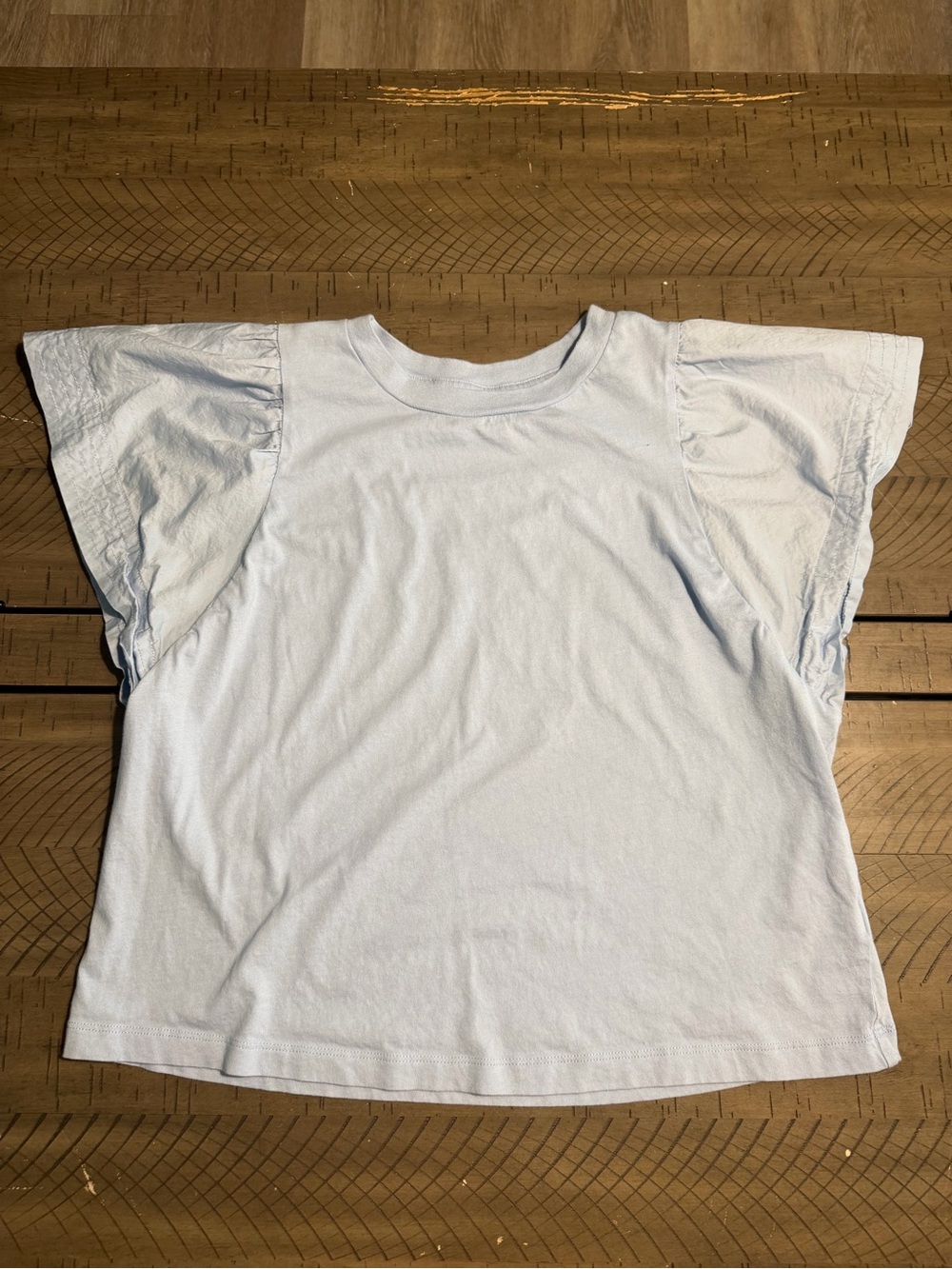 Old Navy Light Blue Flutter Sleeve Tee